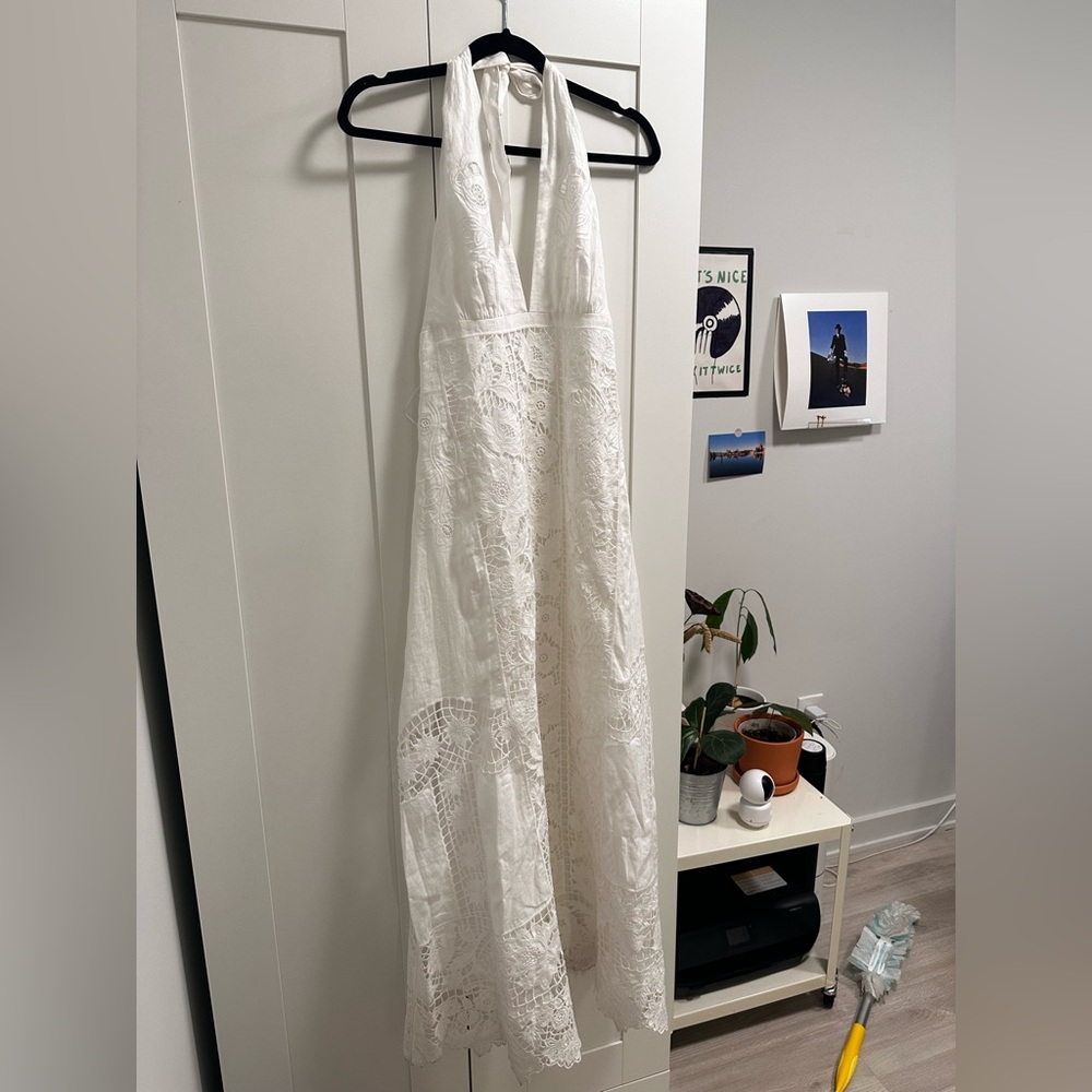 Dôen Ivory Floral Embroidered Skirt
